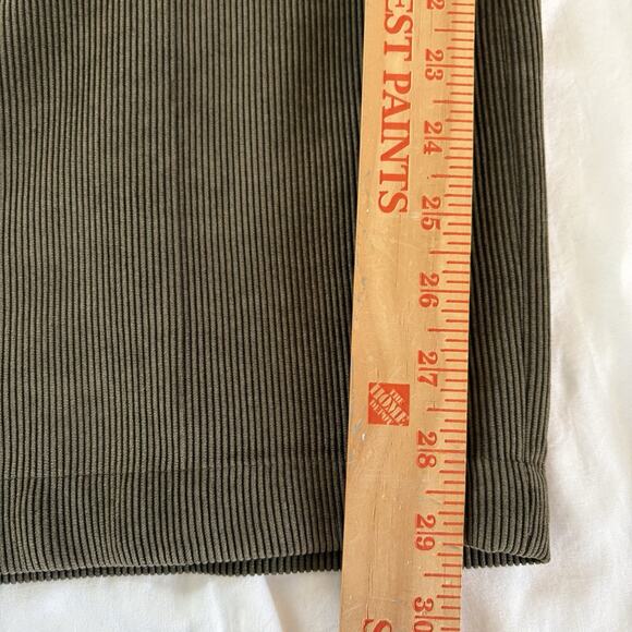 Vintage Haband's Lions Den Men's 36 Medium Green Corduroy Pants Stretch Waist - Picture 9 of 11